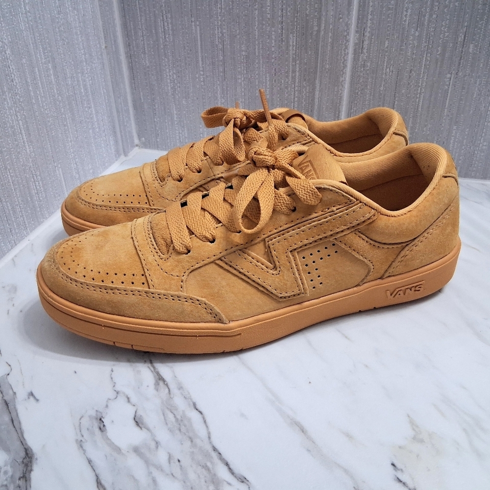 Vans Lowland ComfyCush Suede Low Top Leather Lowland CC "Honey Yellow"